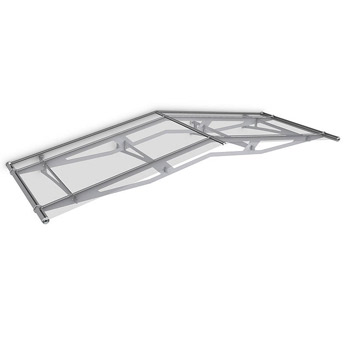Sedlová stříška Polymer, Lightline 2480 mm barva čirá