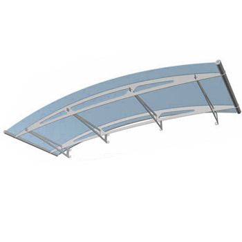 Oblouková stříšky Polymer, Lightline 2480x910mm barva saténově modrá