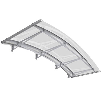 Oblouková stříšky Polymer, Lightline 2480x910mm barva čirá