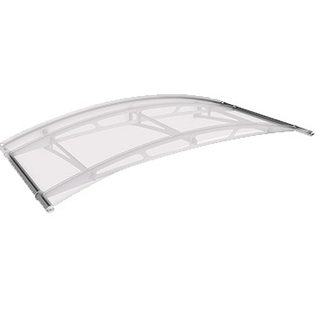 Oblouková stříška Polymer, Lightline 1900x910mm barva saténově bílá