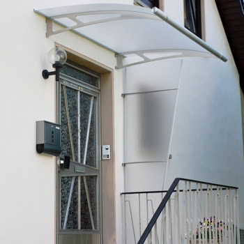 Vchodová stříška Polymer, Lightline XL 2050mm barva saténově bílá