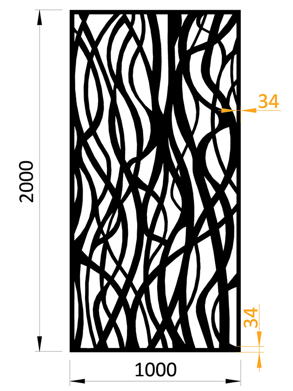 Designový plech, vzor 1264, 1000x2000x2,5mm, I PFL25.1264