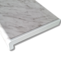 PVC parapet RS, Alfa folie - Šedý mramor A02