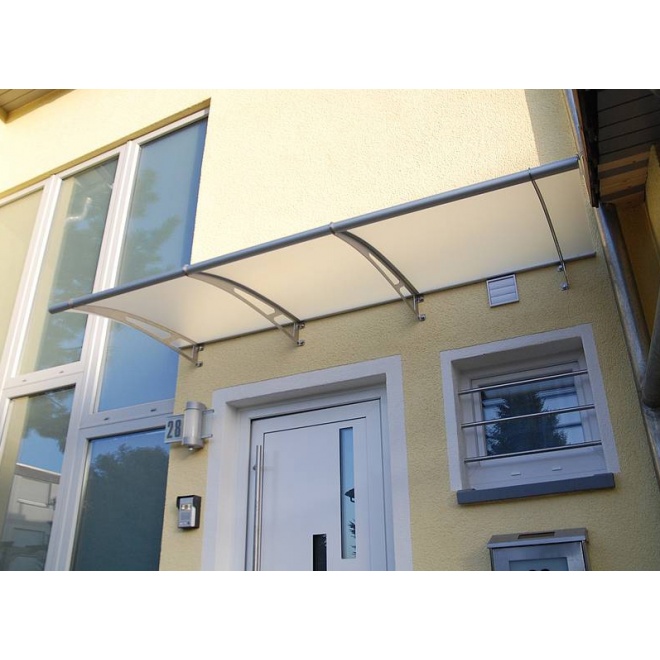 Nerezová vchodová stříška Lightline 270 x 95 cm