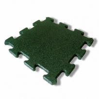 Protipádová pryžová dlažba Puzzle A, SBR, zelená