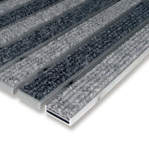 Textilní hliníková čistící vstupní vnitřní rohož Alu Low - 100 x 100 x 1 cm Textilní hliníková čistící vstupní vnitřní rohož Alu Low - 100 x 100 x 1 cm