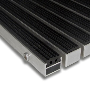Gumová hliníková čistící vstupní venkovní rohož Alu Standard - 100 x 100 x 2,7 cm Gumová hliníková čistící vstupní venkovní rohož Alu Standard - 100 x 100 x 2,7 cm