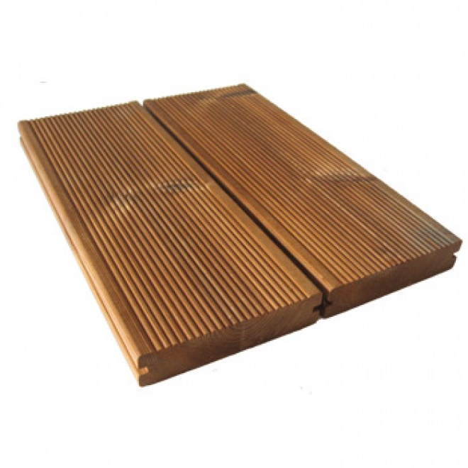 Dřevěné terasové prkno AntiSlip 26x117mm, boční kotvení