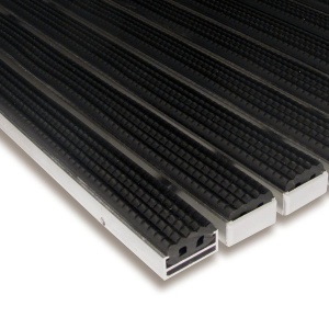 Gumová hliníková čistící venkovní vstupní rohož Alu Standard - 100 x 100 x 1,7 cm Gumová hliníková čistící venkovní vstupní rohož Alu Standard - 100 x 100 x 1,7 cm