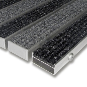Textilní hliníková čistící vstupní vnitřní rohož Alu Wide - 100 x 100 x 2,2 cm Textilní hliníková čistící vstupní vnitřní rohož Alu Wide - 100 x 100 x 2,2 cm