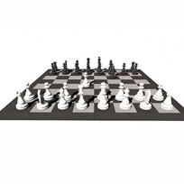 Pryžová herní plocha 4x4m - Šachy