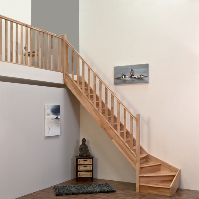 Lomené schodiště Minka Home - buk, 850x3000mm
