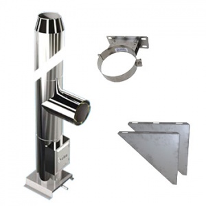 Nerezový komín, průměr 150mm, tl. izolace 50mm Nerezový komín, průměr 150mm, tl. izolace 50mm