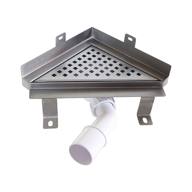 Nerezová podlahová vpusť KTF p, trojúhelník