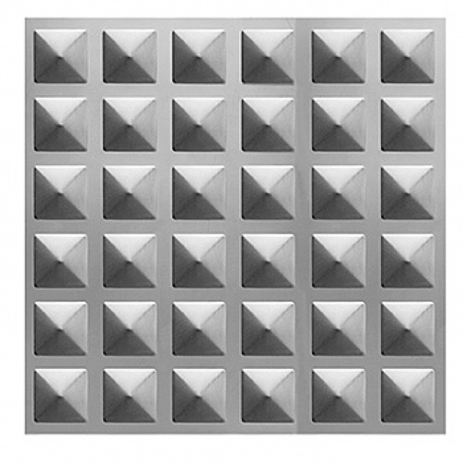 Plech pozinkovaný - lisovaný vzor pyramidy 3D, I PZNZ1/12