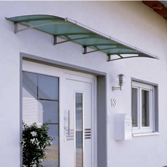 Nerezová vchodová stříška Lightline 270 x 95 cm