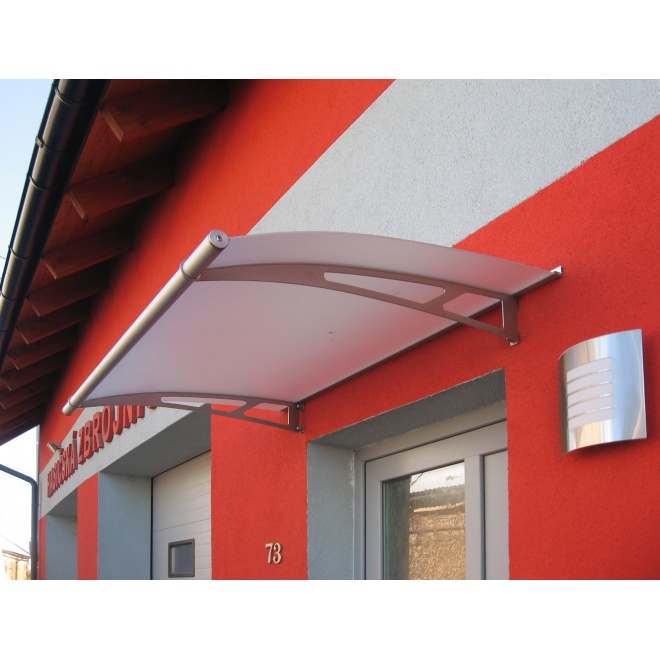 Nerezová vchodová stříška Lightline 150 x 95 cm