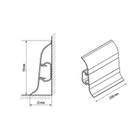 Soklová lišta PVC 59x22mm