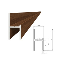 Hliníkový UT profil ořech, 20,5x44mm, na rám, AL-WDUT21-OR-6