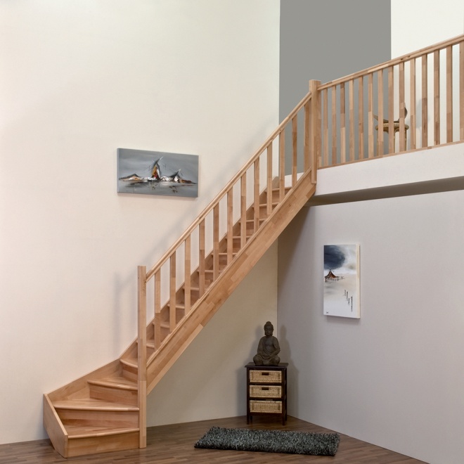 Lomené schodiště Minka Home - buk, 850x3000mm