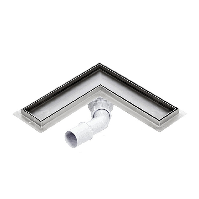 Odtokový žlab rohový pro obklad, KFLp, 400x400mm